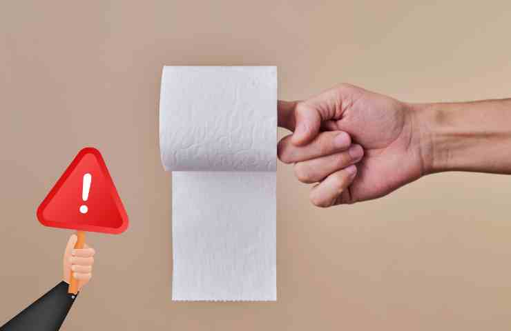 carta igienica pericolo wc